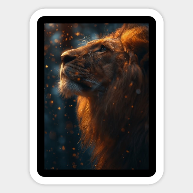 Lion Sparks Sticker by Durro